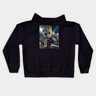 Groot Vs Atlanta Braves Groovy Glove Kids Hoodie